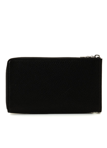 COW LEATHER BLACK & WHITE LONG WALLET