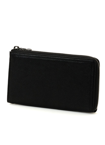 COW LEATHER BLACK & WHITE LONG WALLET