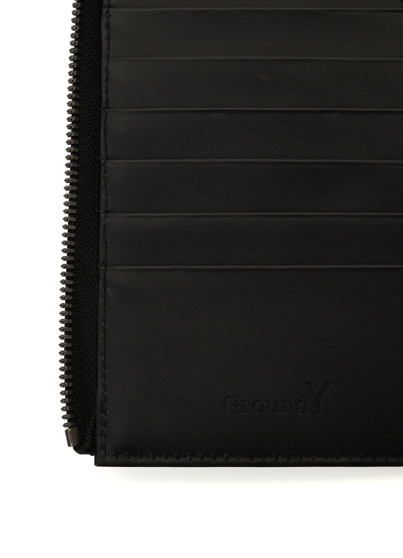 COW LEATHER BLACK & WHITE LONG WALLET