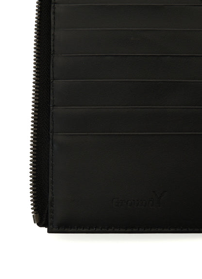 COW LEATHER BLACK & WHITE LONG WALLET