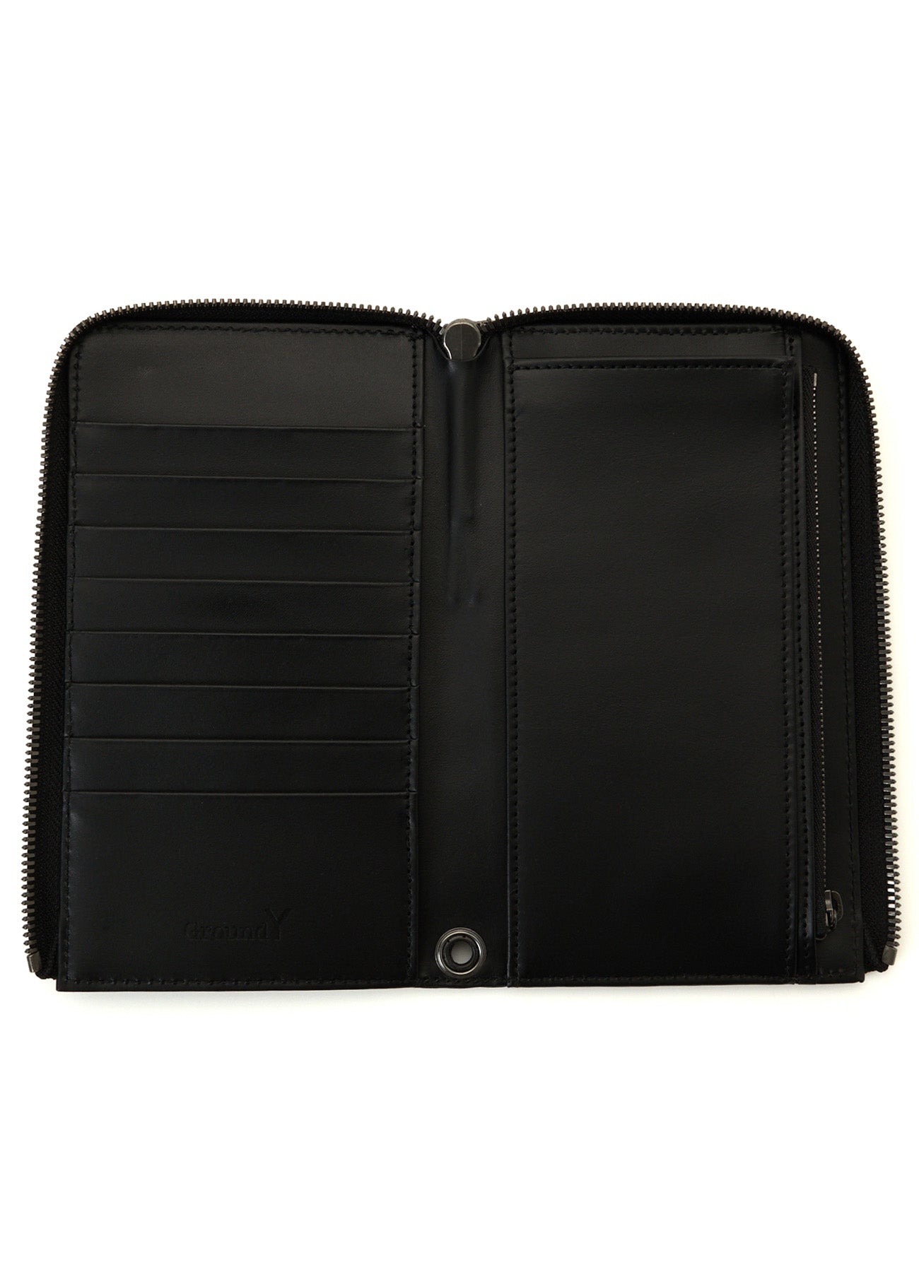 COW LEATHER BLACK & WHITE LONG WALLET