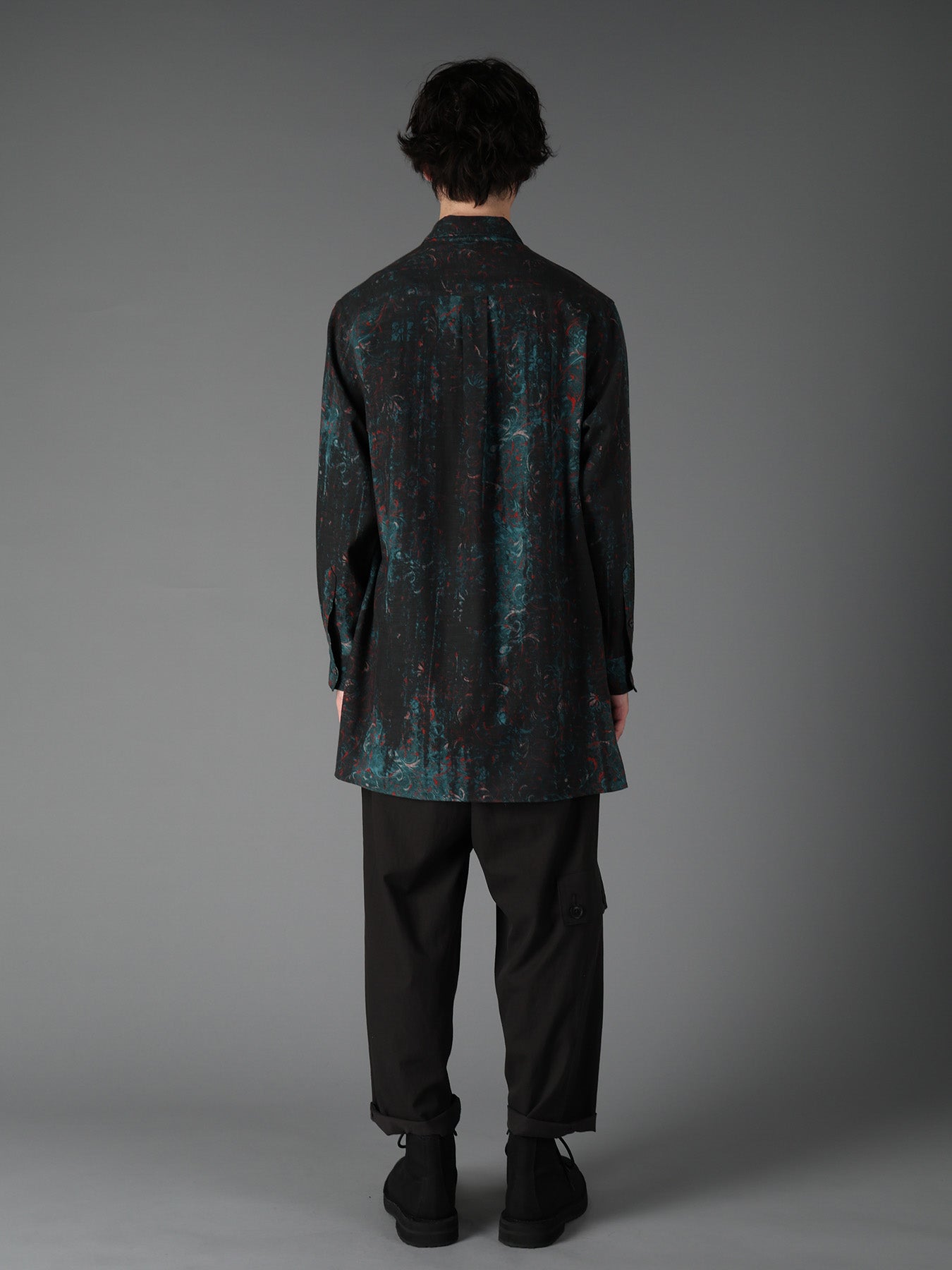 COTTON WOOL VIYELLA PAISLEY PATTERN BOW TIE COLLAR SHIRT
