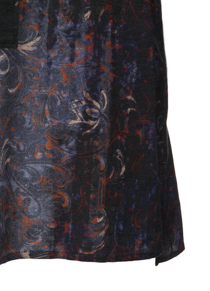 COTTON WOOL VIYELLA PAISLEY PATTERN BOW TIE COLLAR SHIRT