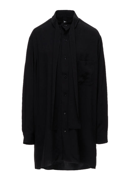 CREPE de CHINE BOW TIE COLLAR SHIRT