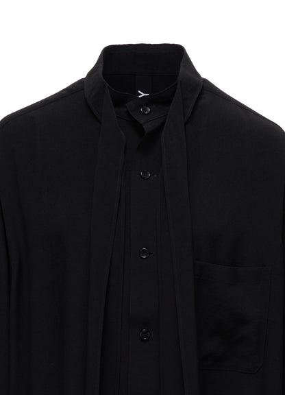 CREPE de CHINE BOW TIE COLLAR SHIRT