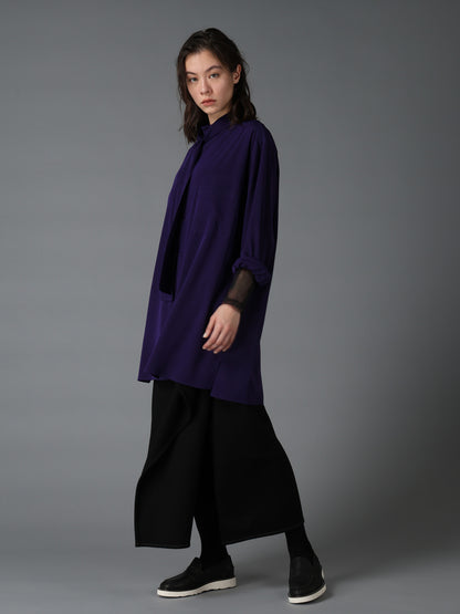 CREPE de CHINE BOW TIE COLLAR SHIRT