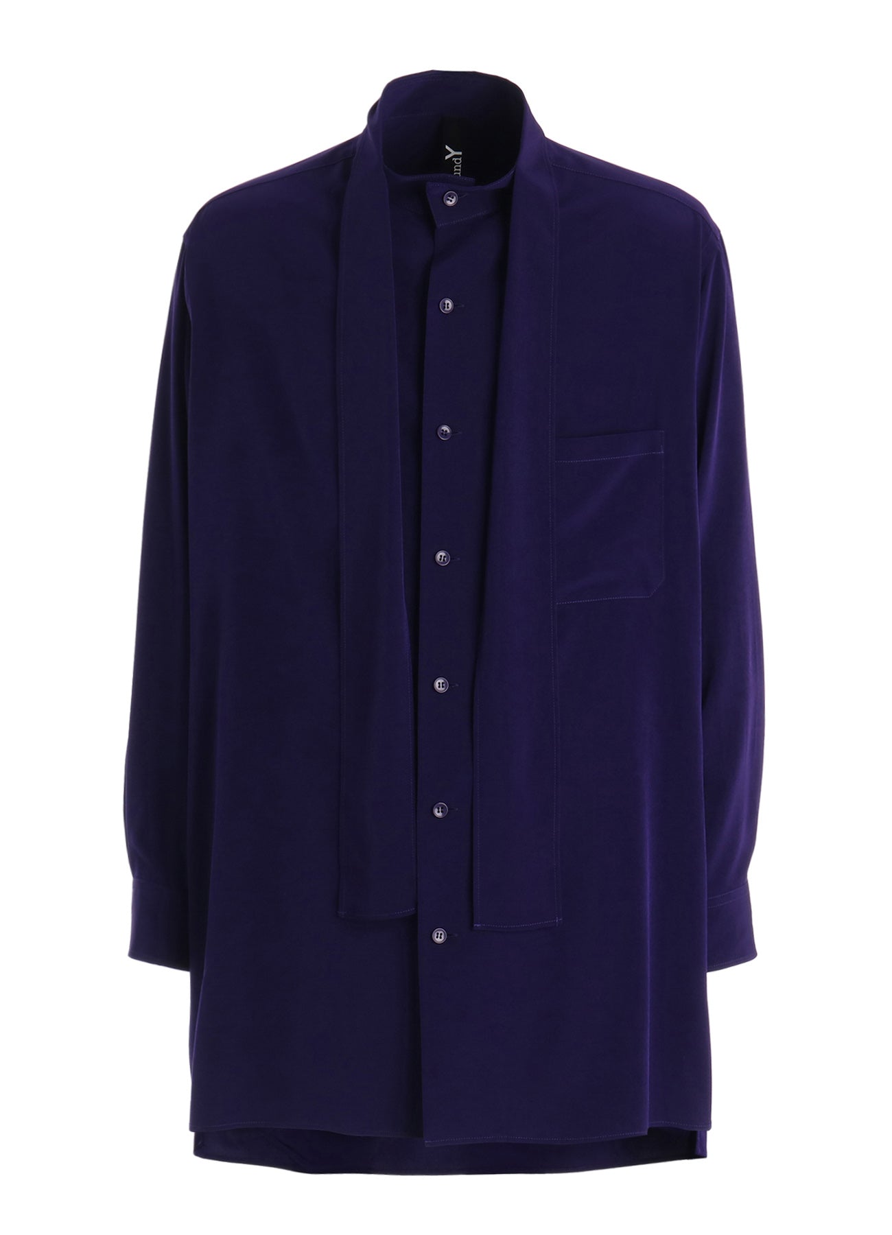 CREPE de CHINE BOW TIE COLLAR SHIRT