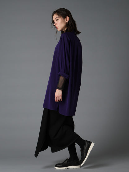CREPE de CHINE BOW TIE COLLAR SHIRT
