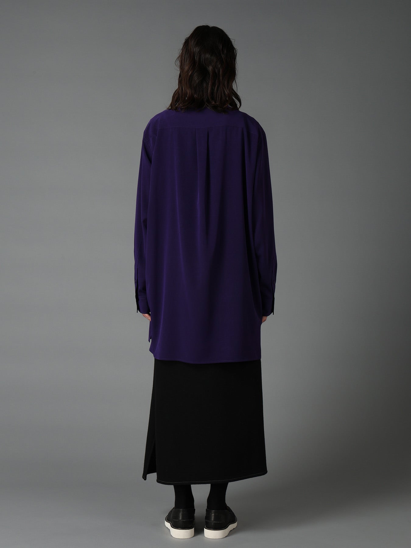 CREPE de CHINE BOW TIE COLLAR SHIRT