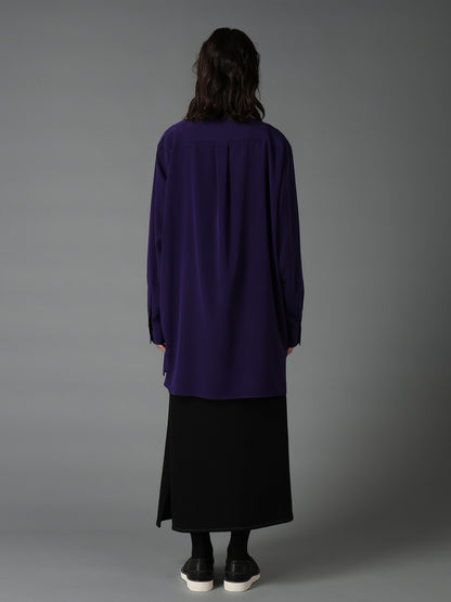 CREPE de CHINE BOW TIE COLLAR SHIRT