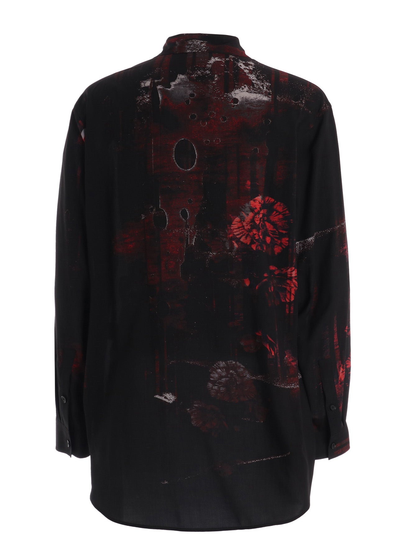 RAYON FLORAL STRIPED BIG SHIRT – THE SHOP YOHJI YAMAMOTO