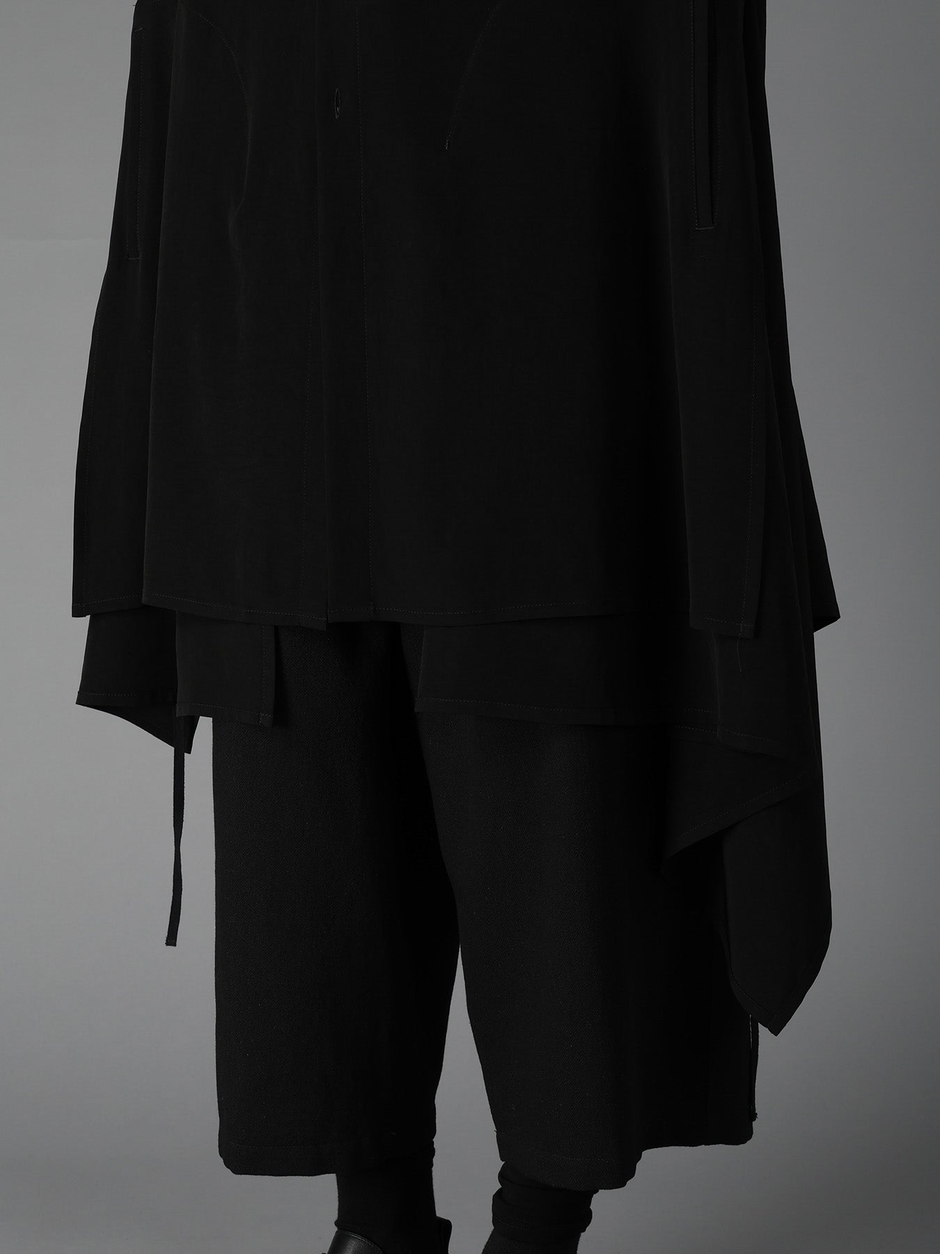 CREPE de CHINE POCKET BAGS BIG SHIRT
