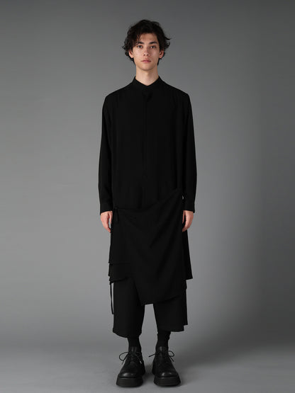 CREPE de CHINE POCKET BAGS BIG SHIRT