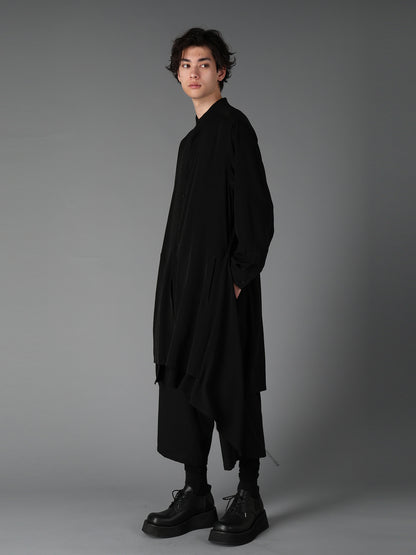 CREPE de CHINE POCKET BAGS BIG SHIRT