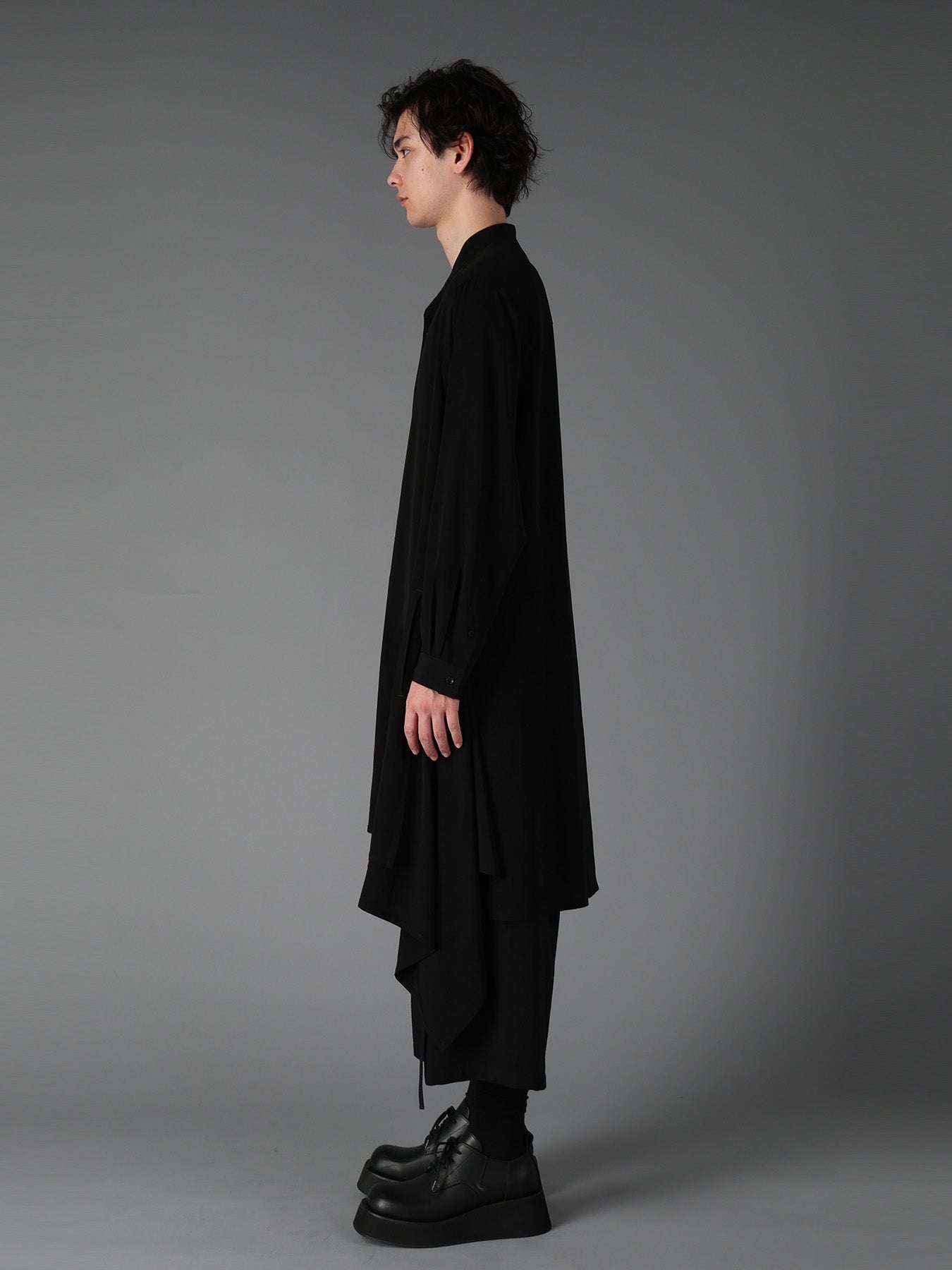 CREPE de CHINE POCKET BAGS BIG SHIRT