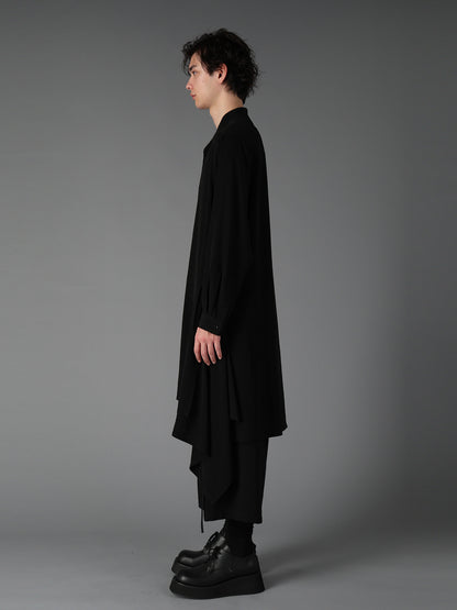 CREPE de CHINE POCKET BAGS BIG SHIRT
