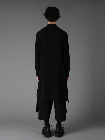 CREPE de CHINE POCKET BAGS BIG SHIRT