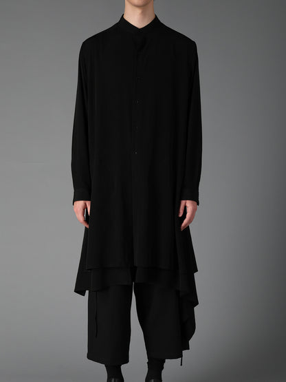 CREPE de CHINE POCKET BAGS BIG SHIRT