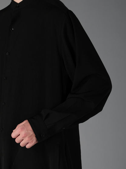 CREPE de CHINE POCKET BAGS BIG SHIRT