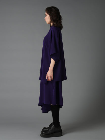 CREPE de CHINE FRONT DOLMAN BIG SHIRT