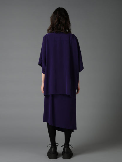 CREPE de CHINE FRONT DOLMAN BIG SHIRT