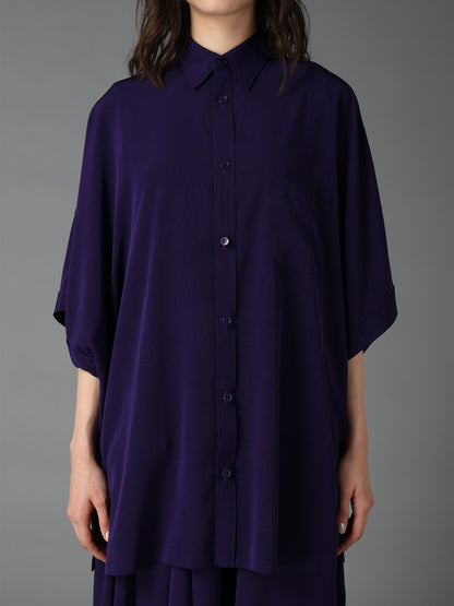 CREPE de CHINE FRONT DOLMAN BIG SHIRT