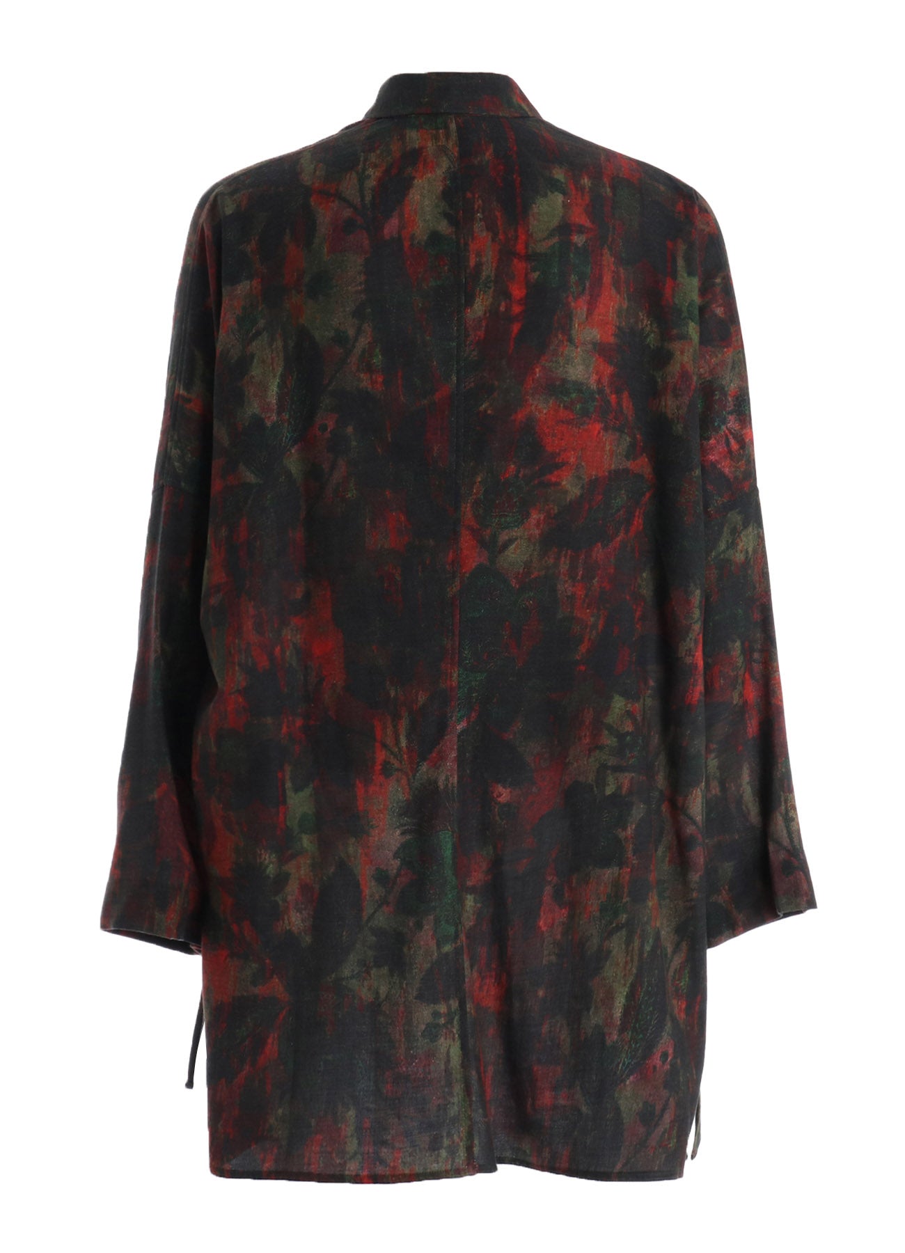 COTTON WOOL VIYELLA SHADOW FLORAL PATTERN DOLMAN SHIRT