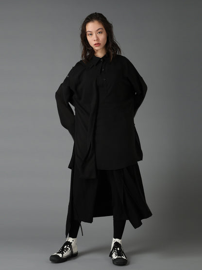 CELLULOSE LAWN PULLOVER SHIRT