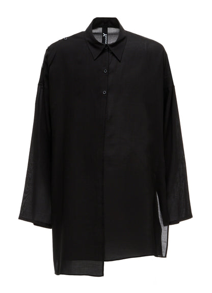 CELLULOSE LAWN PULLOVER SHIRT