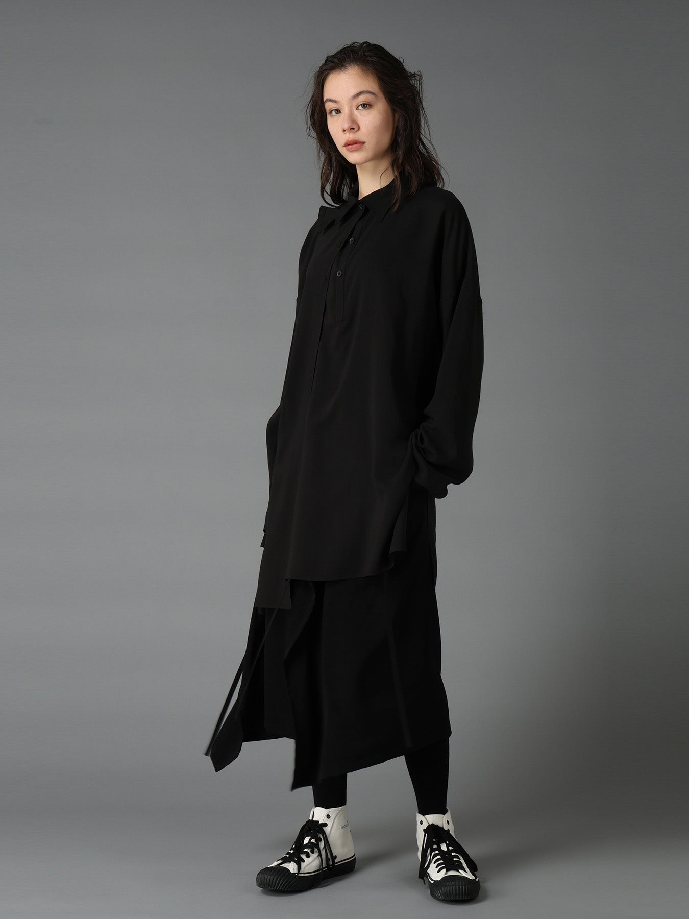 CELLULOSE LAWN PULLOVER SHIRT
