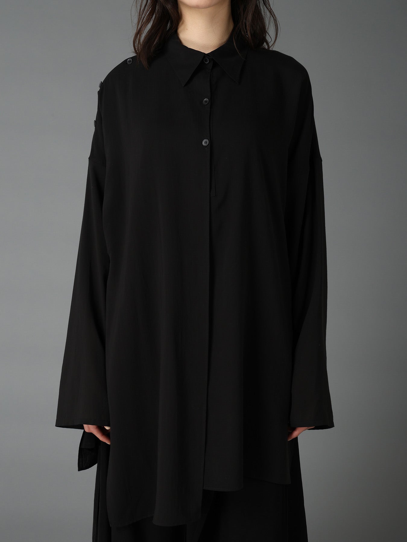 CELLULOSE LAWN PULLOVER SHIRT