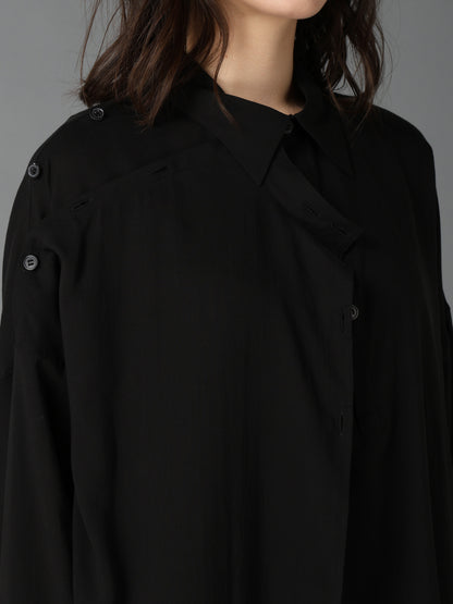 CELLULOSE LAWN PULLOVER SHIRT