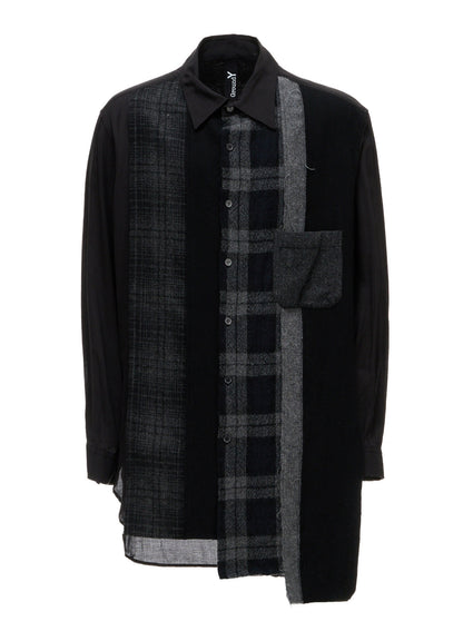 SWITCHING MATERIAL FRONT PANEL SHIRT