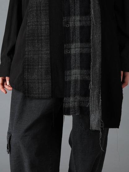 SWITCHING MATERIAL FRONT PANEL SHIRT