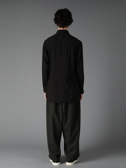 SWITCHING MATERIAL PATCHWORK SHIRT