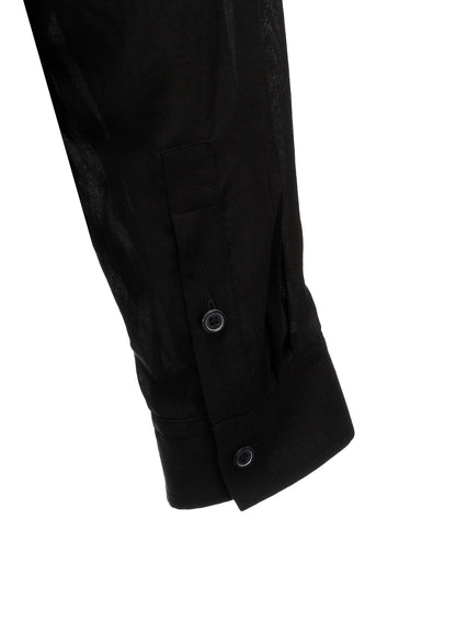 CELLULOSE LAWN ASYMMETRICAL COLLAR SHIRT