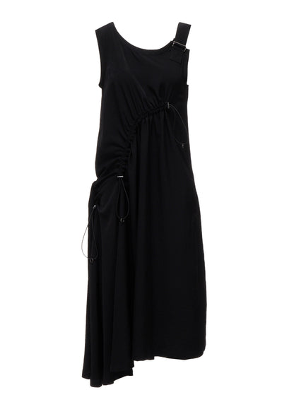 CREPE de CHINE ASYMMETRY DRAWCORD DRESS