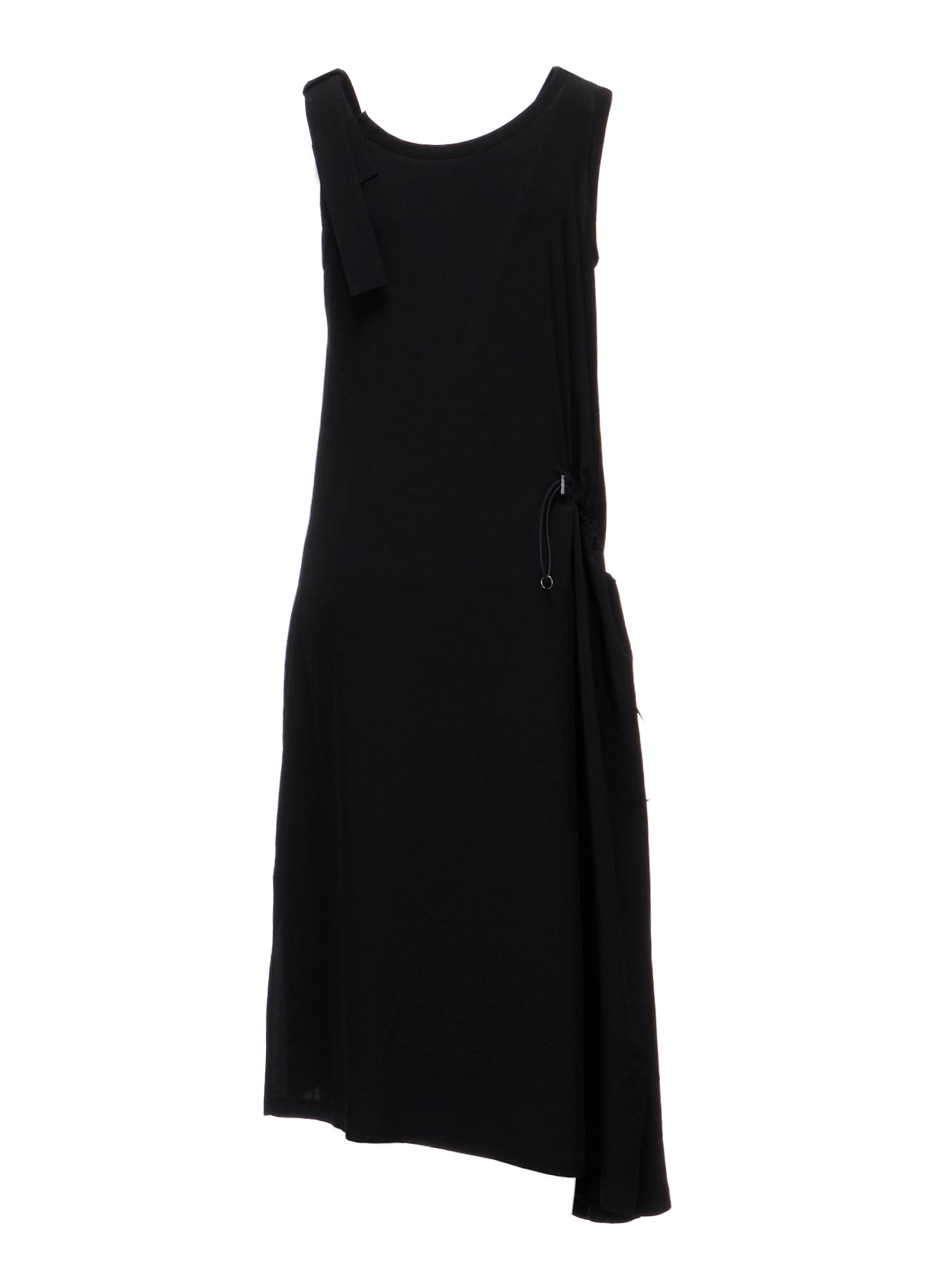 CREPE de CHINE ASYMMETRY DRAWCORD DRESS