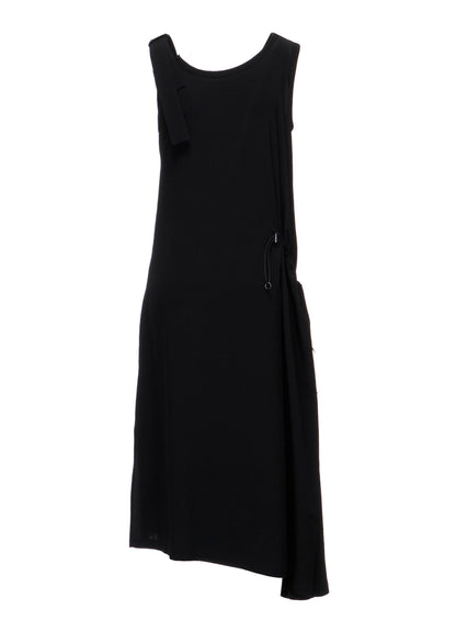 CREPE de CHINE ASYMMETRY DRAWCORD DRESS