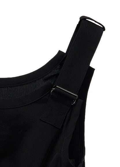 CREPE de CHINE ASYMMETRY DRAWCORD DRESS