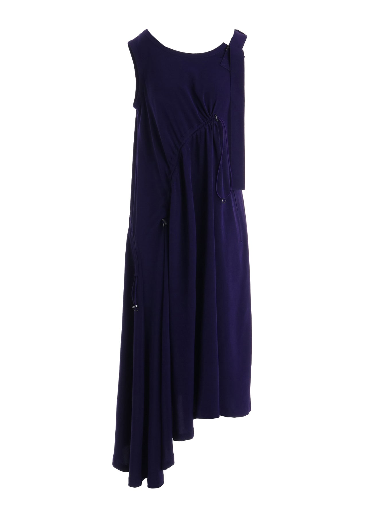 CREPE de CHINE ASYMMETRY DRAWCORD DRESS – THE SHOP YOHJI YAMAMOTO