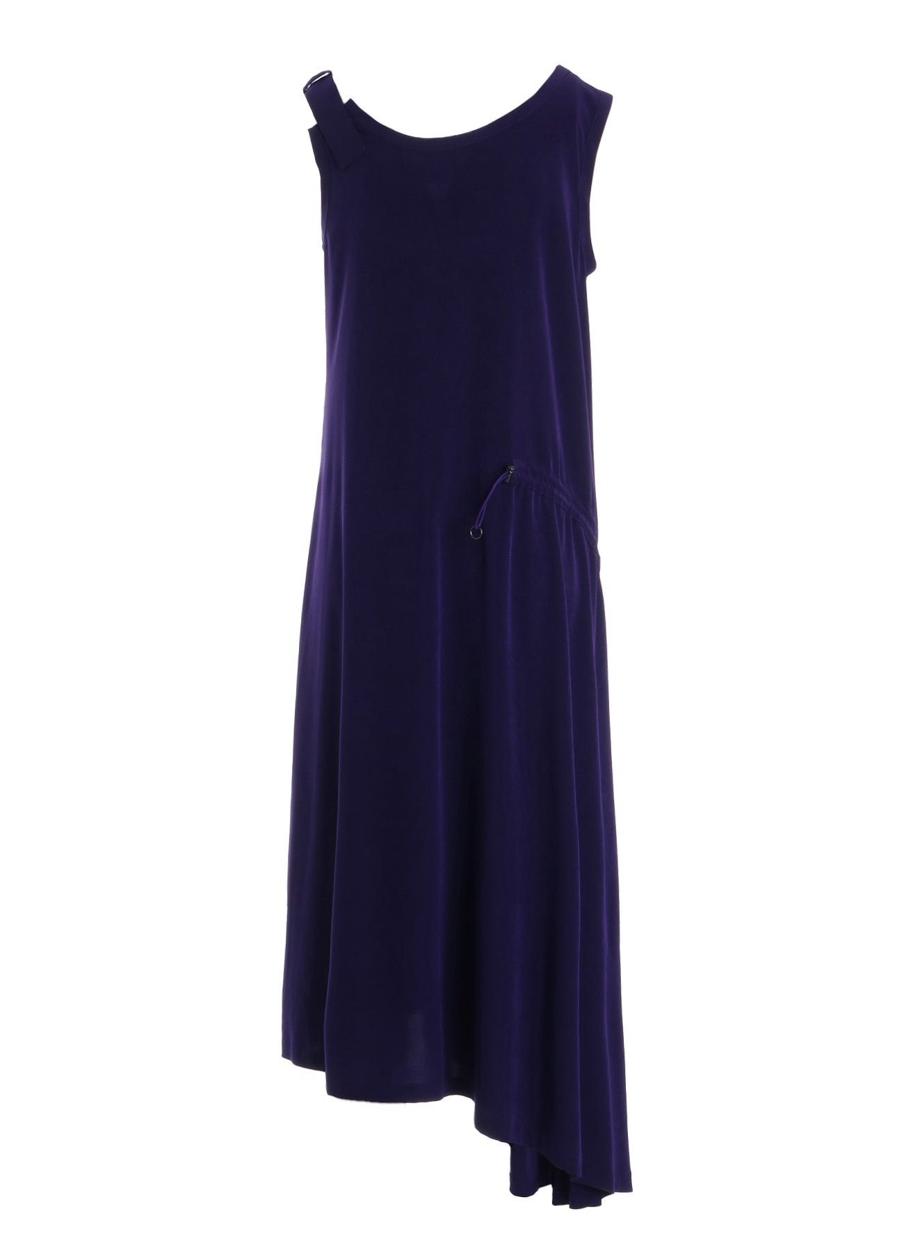 CREPE de CHINE ASYMMETRY DRAWCORD DRESS