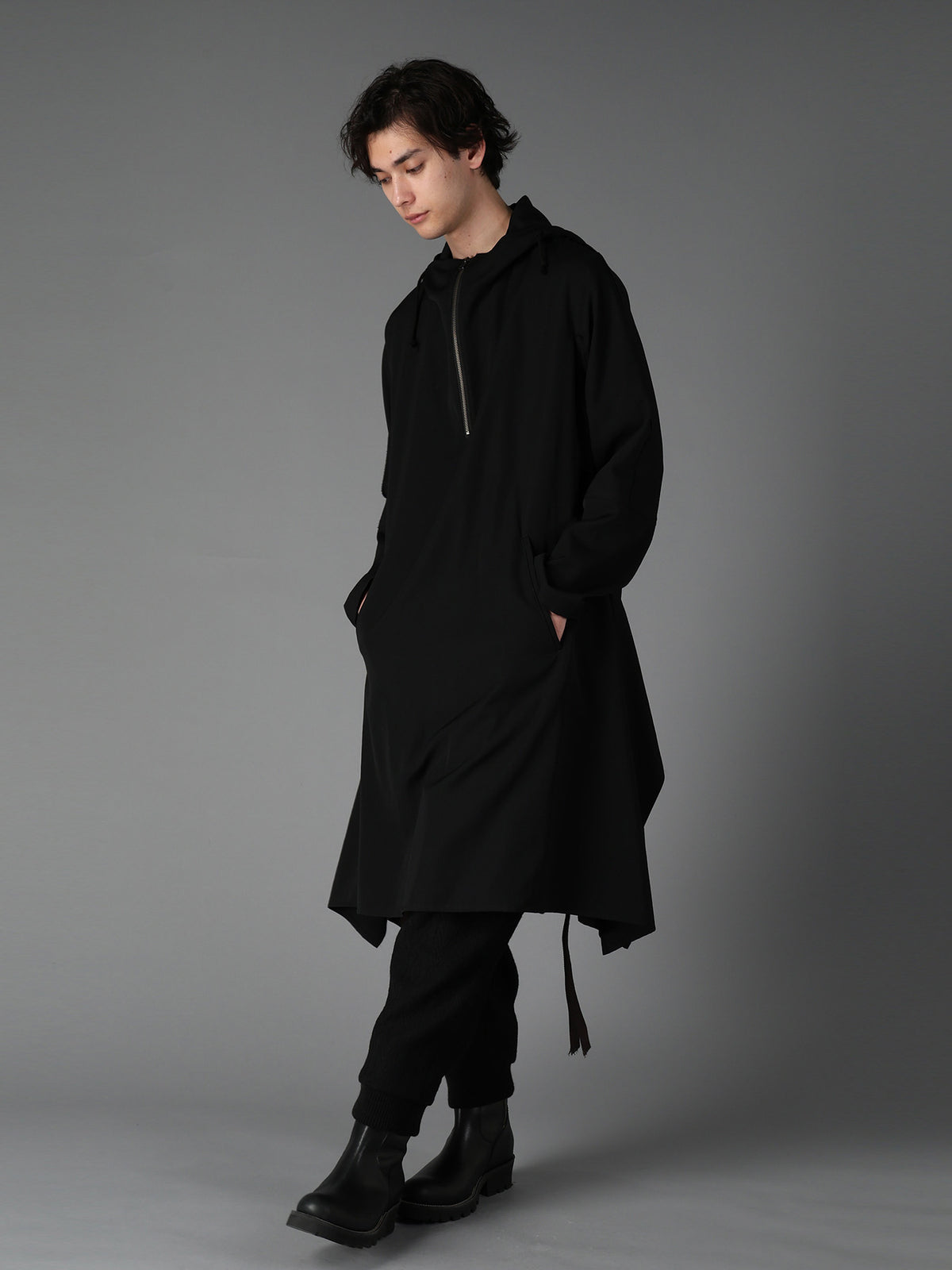 WOOL GABARDINE UNTRIMMED DRESS