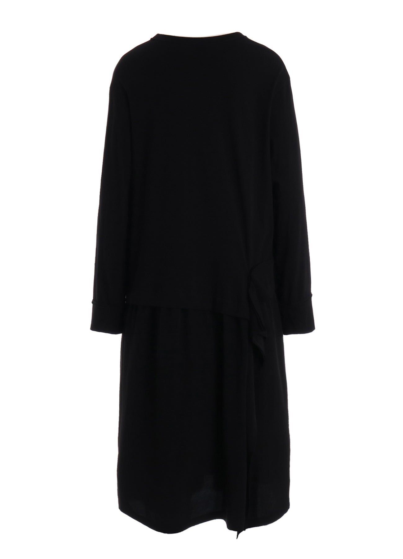SILICON JERSEY+CREPE de CHINE PANEL LONG DRESS