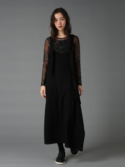 SOFT SPUN 1/14 JERSEY SUSPENDER DRAPE DRESS