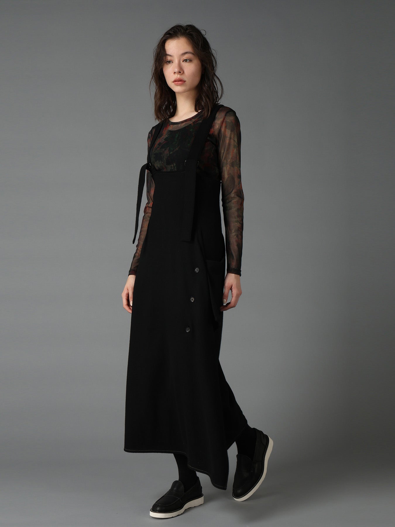 SOFT SPUN 1/14 JERSEY SUSPENDER DRAPE DRESS – THE SHOP YOHJI YAMAMOTO