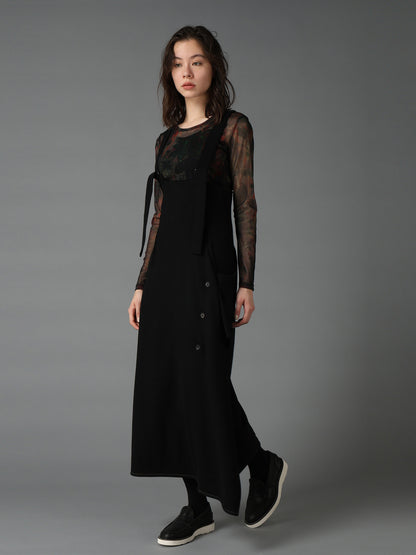 SOFT SPUN 1/14 JERSEY SUSPENDER DRAPE DRESS