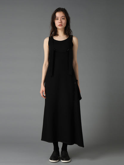 SOFT SPUN 1/14 JERSEY SUSPENDER DRAPE DRESS