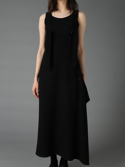 SOFT SPUN 1/14 JERSEY SUSPENDER DRAPE DRESS