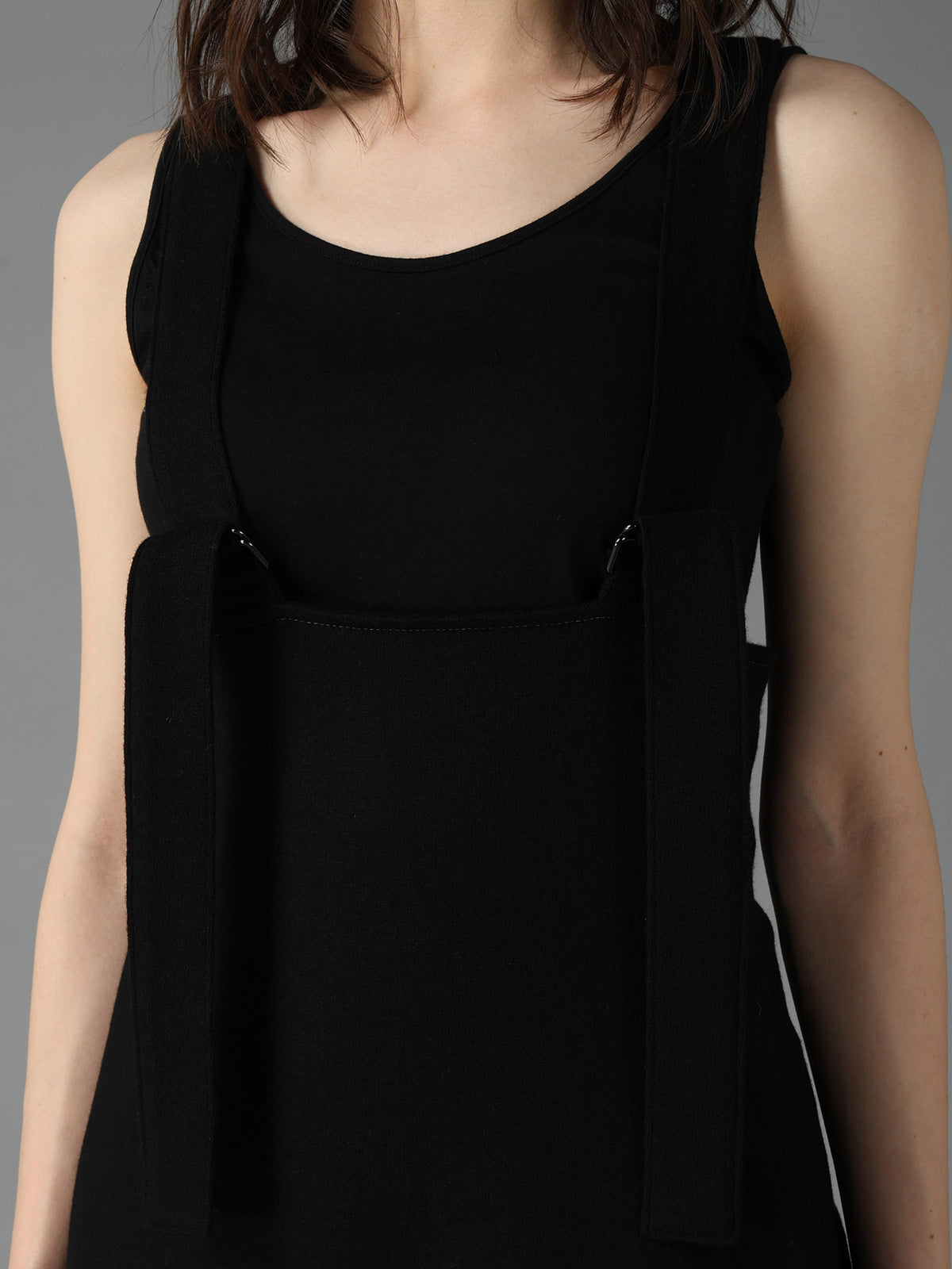 SOFT SPUN 1/14 JERSEY SUSPENDER DRAPE DRESS